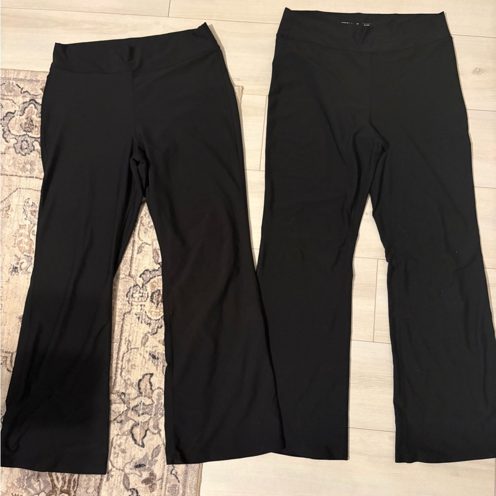 (3 pairs TOTAL) 2pair OldNavy Black flare pants, 1 OldNavy high rise boot cut
